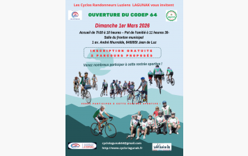 Ouverture du Codep 64 dimanche 1er mars 2026